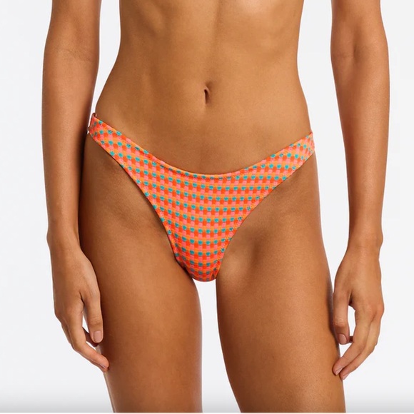 Triangl Swimwear Orange and Blue Bikini Bottom - Picture 1 of 3